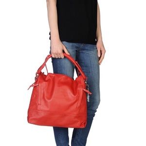 Red Leather Bag Made in Italy 🇮🇹